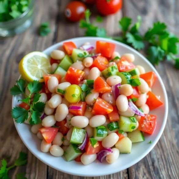 ensalada de alubias blancas