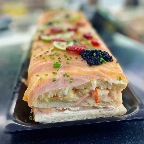 pastel de salmon