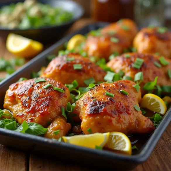contramuslos de pollo al horno
