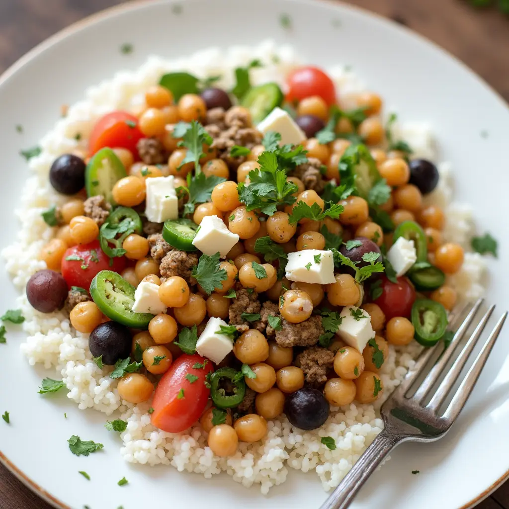 ensalada de garbanzos mediterránea