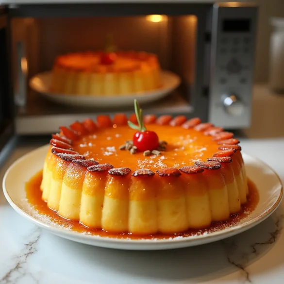 flan de huevo al microondas