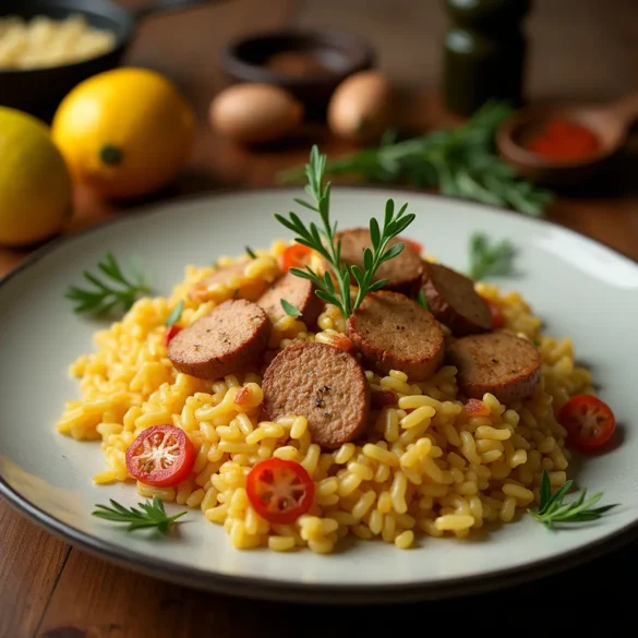 receta con arroz y carne picada